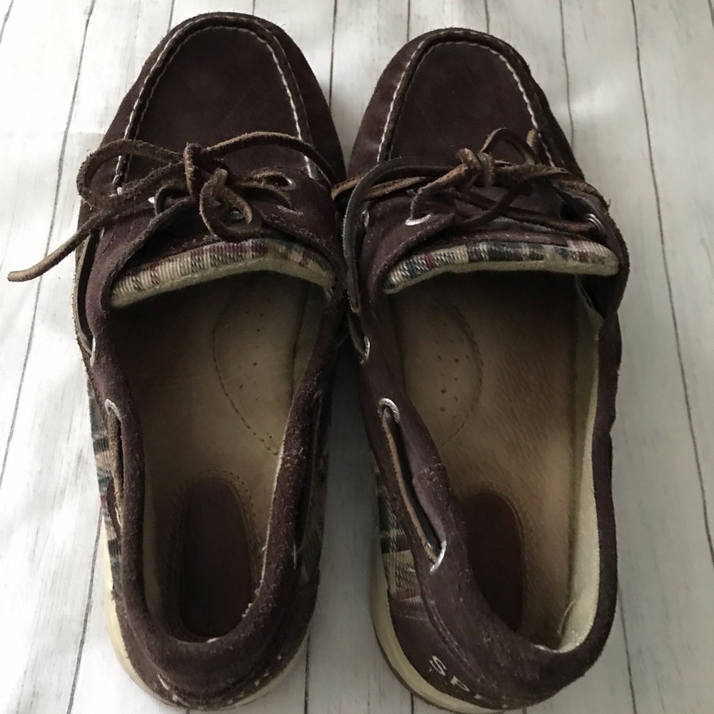 Sperry Songfish, size 8.5, plaid pattern
